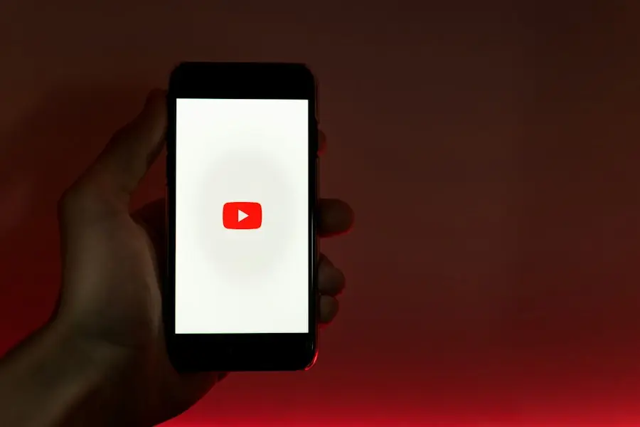 Researching YouTube niche and target audience on a smartphone