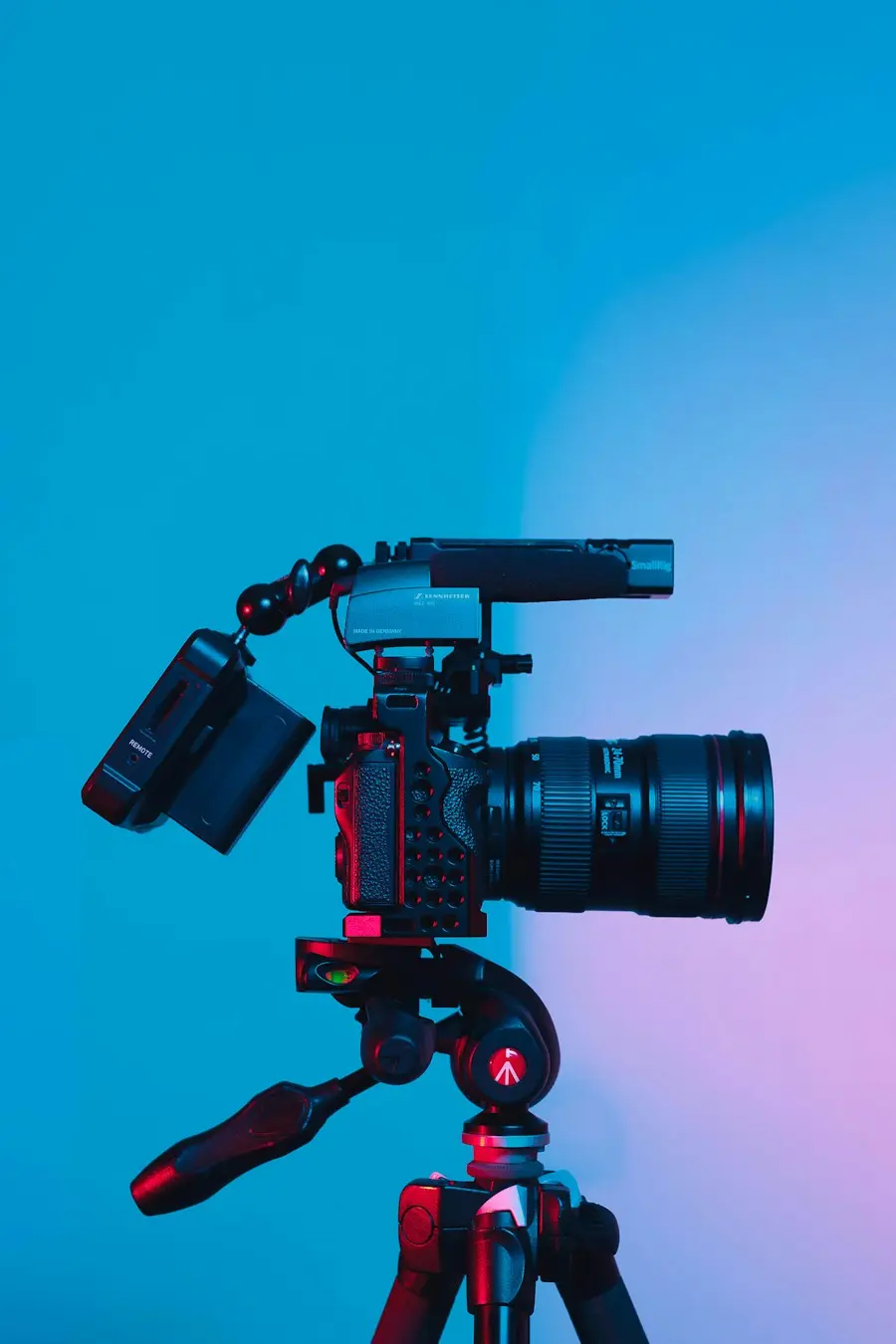 Professional camera setup for YouTube video production in India